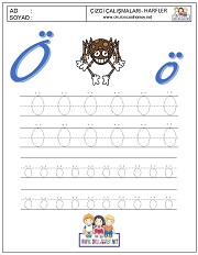 p harfi çizgi çalışması